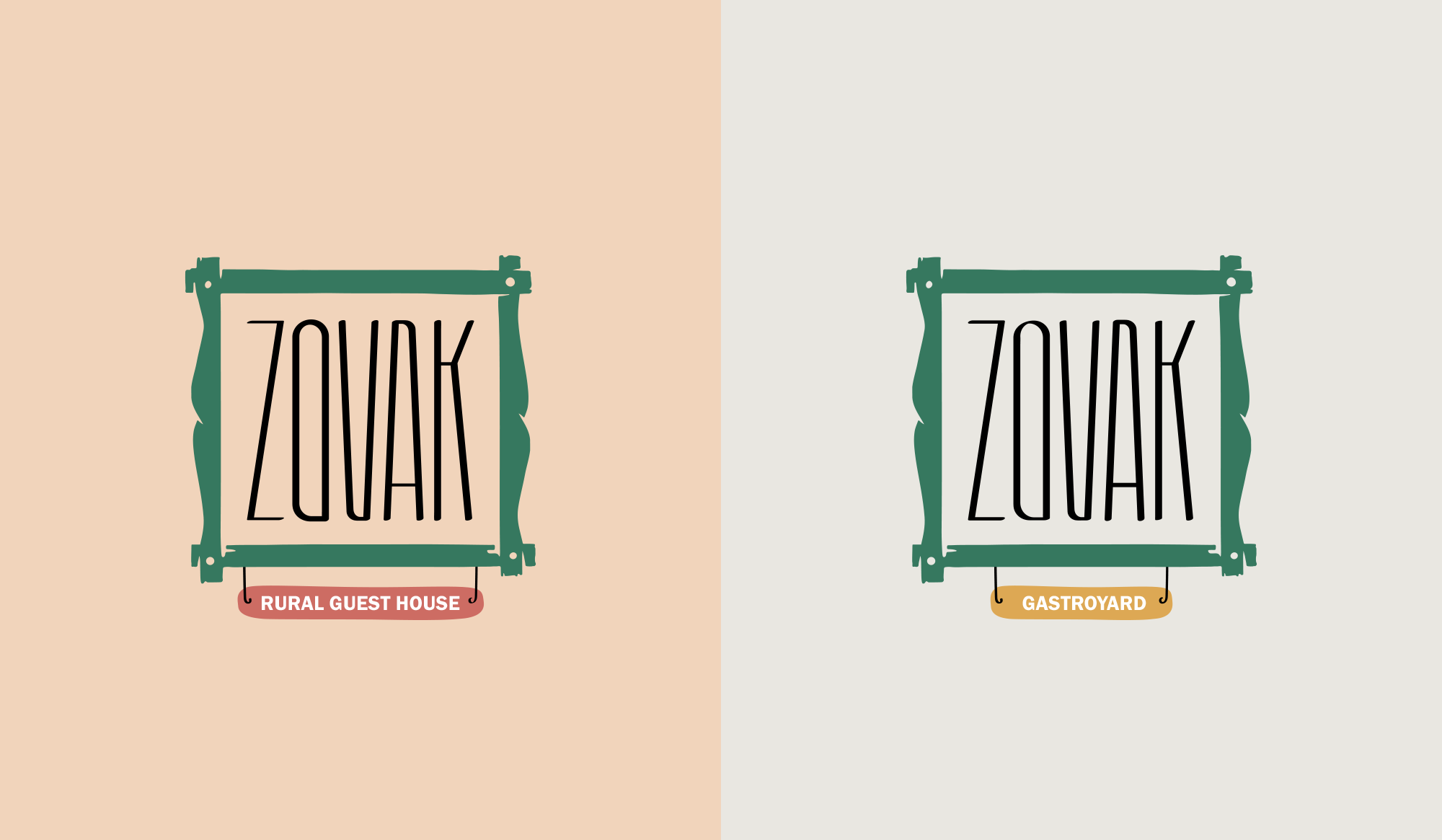 ZOVAK RURAL GUEST HOUSE BRANDING