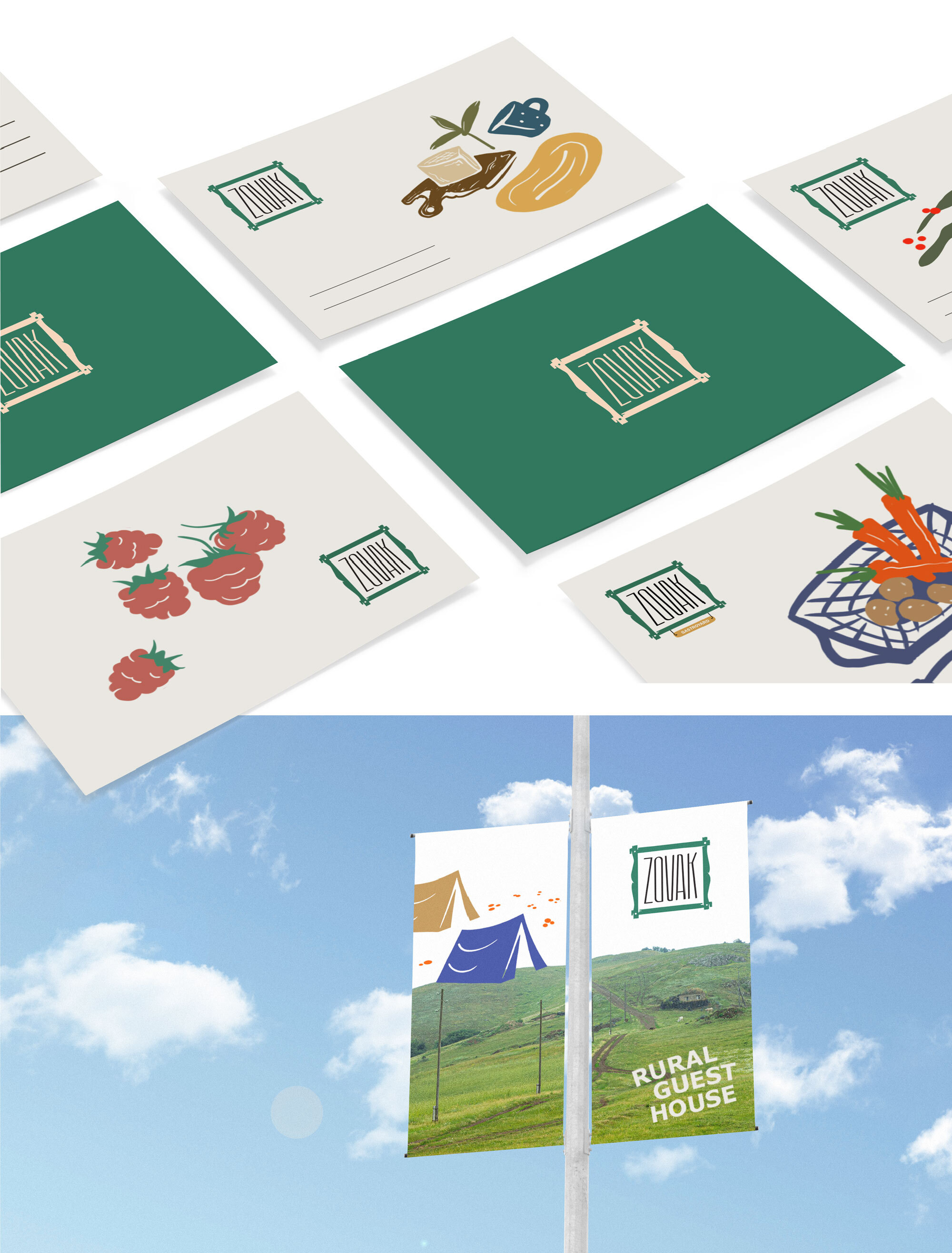 ZOVAK RURAL GUEST HOUSE BRANDING