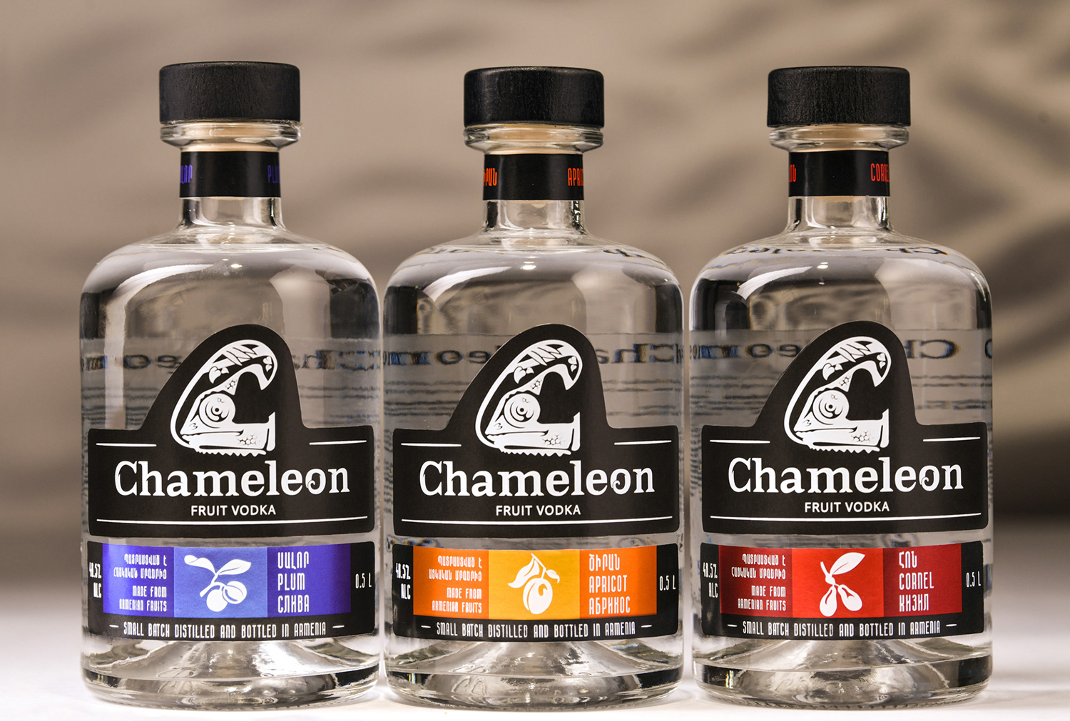 CHAMELEON FRUIT VODKA BRANDING