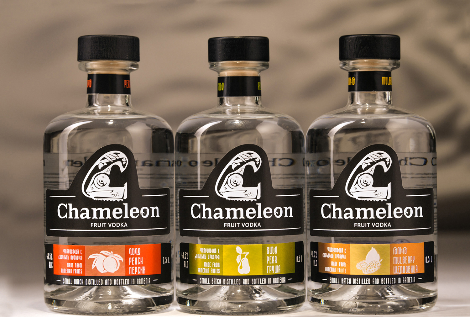 CHAMELEON FRUIT VODKA BRANDING