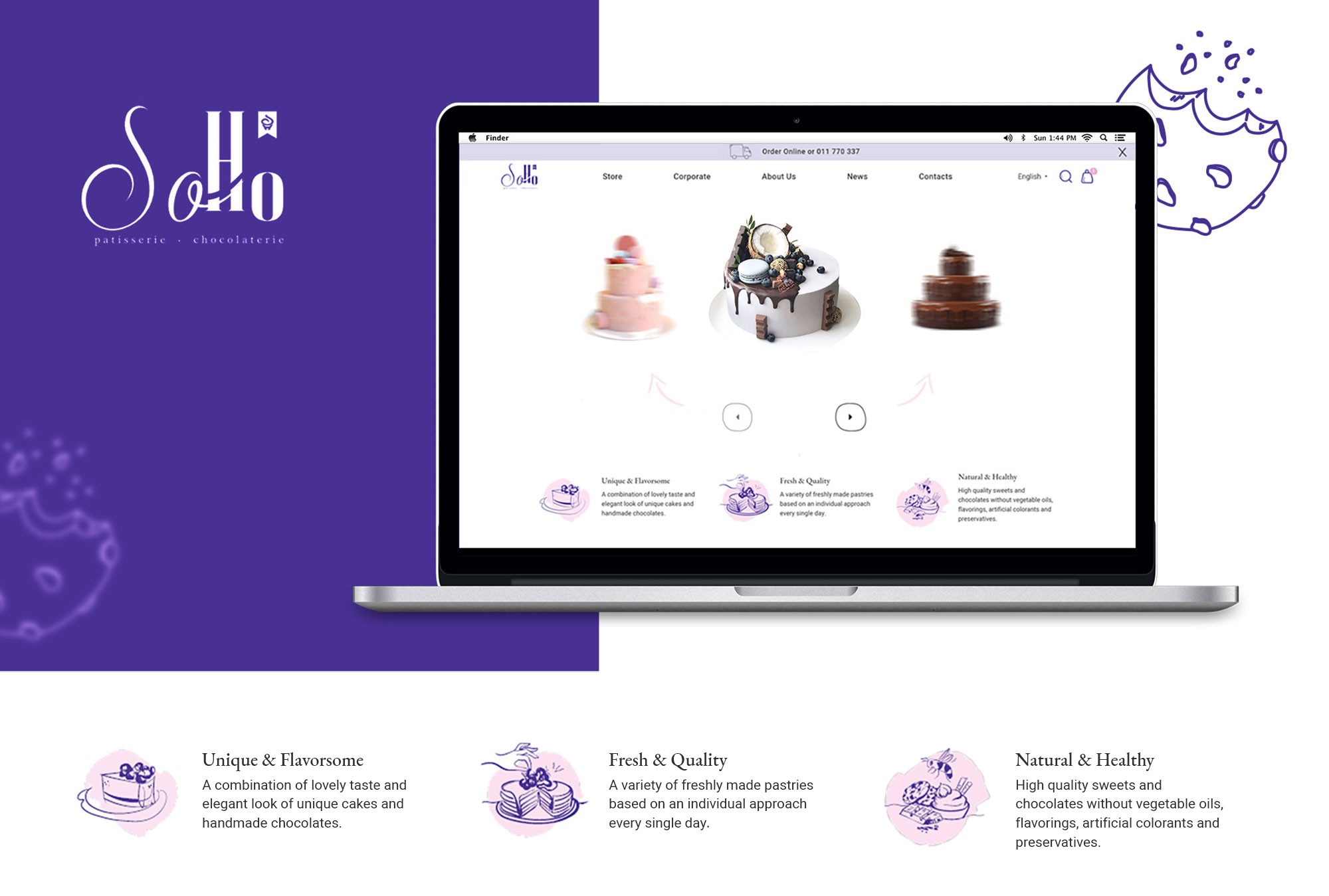 ECOMMERCE WEBSITE FOR SOHO PATISSERIE & CHOCOLATERIE